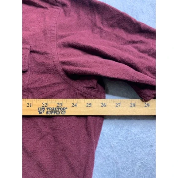 L.L. Bean Traditional Fit Chamois Cloth Shirt Men's XL REG Burgundy Flannel vTG - Picture 14 of 16